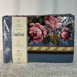 VTG Dan River “Janine” Full Size 4 Piece Sheet Set No-Iron Percale 180TC NWT